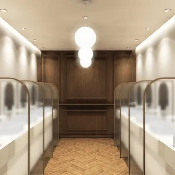 あおばクリニック名古屋2院のフォトフェイシャルを受けた後のパウダールーム