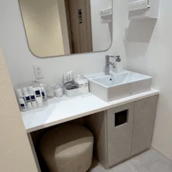 ガーデンクリニック 名古屋院のフォトフェイシャルを受けた後のパウダールーム