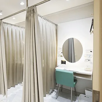 水の森美容クリニック 名古屋院の白玉点滴・注射を受けた後のパウダールーム