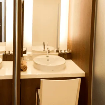 品川スキンクリニック 沖縄院のケミカルピーリングを受けた後のパウダールーム