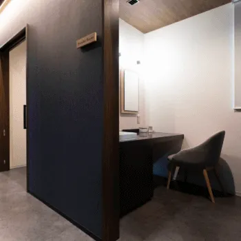 じょうえつ形成外科クリニックのミラドライを受けた後のパウダールーム