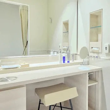 植村美容外科のミラドライを受けた後のパウダールーム