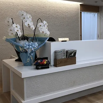 当山美容形成外科のプルリアルデンシファイを受ける前の受付