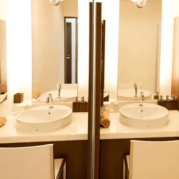 品川スキンクリニック 沖縄院の白玉点滴・注射を受けた後のパウダールーム