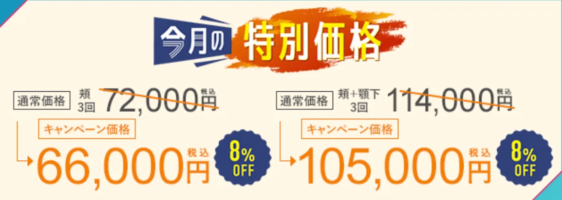 大阪でオンダリフトが安いおすすめクリニック SBCの特別価格