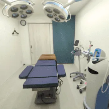エースクリニック 大阪1院の脂肪冷却を受ける前の手術室