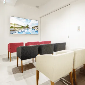 ブランクリニック 大阪1院の脂肪冷却を受ける前の待合室