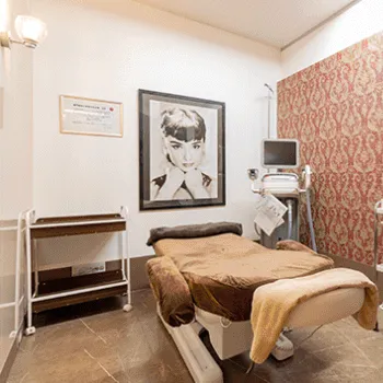 藤井クリニックの脂肪冷却を受ける施術室