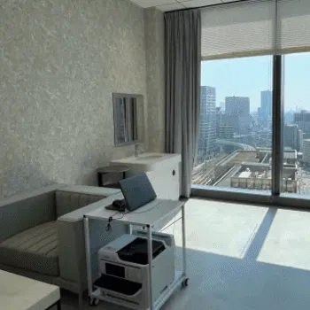 湘南美容クリニック 大阪5院の脂肪冷却を受けた後の処置室