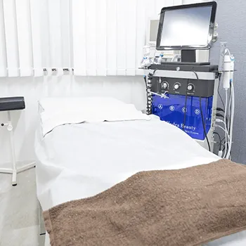 ビューティスクリニックのエリシスセンスを受ける施術室