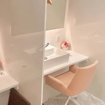 椿クリニック 大阪1院のフォトフェイシャルを受けた後のパウダールーム