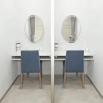 水の森美容クリニック 大阪1院のプルリアルデンシファイを受けた後のパウダールーム