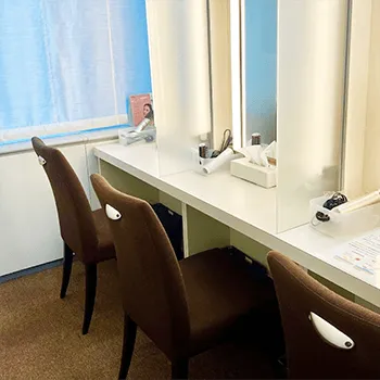 フェミークリニック大阪3院のプロファイロを受けた後のパウダールーム