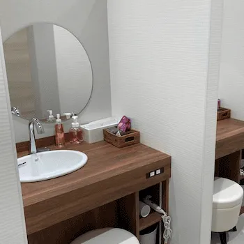 さっぽろ美容クリニックのケミカルピーリングを受けた後のパウダールーム