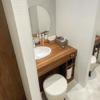 さっぽろ美容クリニックのジャルプロスーパーハイドロを受けた後のパウダールーム