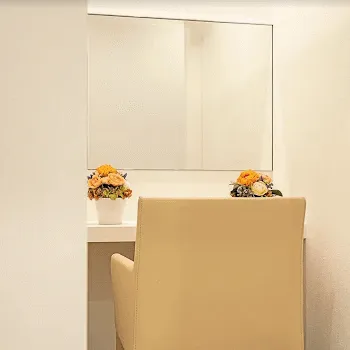 TCB東京中央美容外科 仙台駅前院のケミカルピーリングを受けた後のパウダールーム