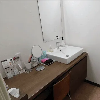 桂仁会クリニックのミラドライを受けた後のパウダールーム