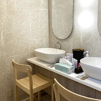 レナトゥスクリニック 仙台院のプロファイロを受けた後のパウダールーム