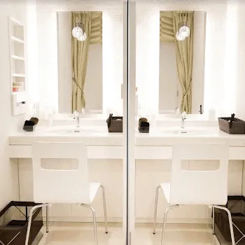 CLASSY仙台美容外科・美容皮膚科のサブシジョンを受けた後のパウダールーム