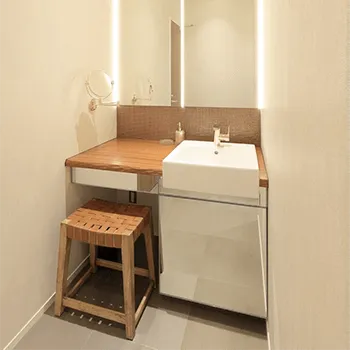 MET BEAUTY CLINICのエリシスセンスを受けた後のパウダールーム