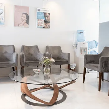 表参道スキンクリニック 東京1院のエリシスセンスを受ける前の待合室