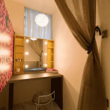 クリスティーナクリニックのリズネを受けた後のパウダールーム