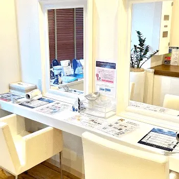 ガーデンクリニック 東京3院のピコトーニングを受けた後のパウダールーム