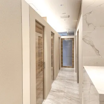 Pione Beauty Clinicのプラセンタ注射を受ける前の廊下