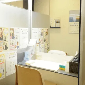 城本クリニック 横浜院のジャルプロスーパーハイドロを受けた後のパウダールーム