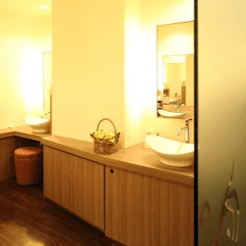 アンジュール横浜クリニックのプラセンタ注射を受けた後のパウダールーム