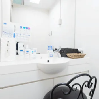 横浜中央クリニックのプラセンタ注射を受けた後のパウダールーム