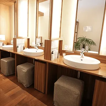 アンデュースキンケアクリニックのプルリアルデンシファイを受けた後のパウダールーム