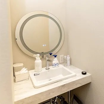 ルラ美容クリニック 横浜院のプロファイロを受けた後のパウダールーム