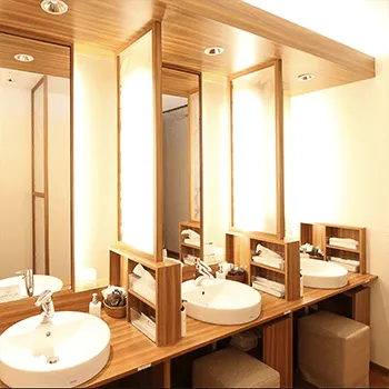 アンデュースキンケアクリニックの白玉点滴・注射を受けた後のパウダールーム