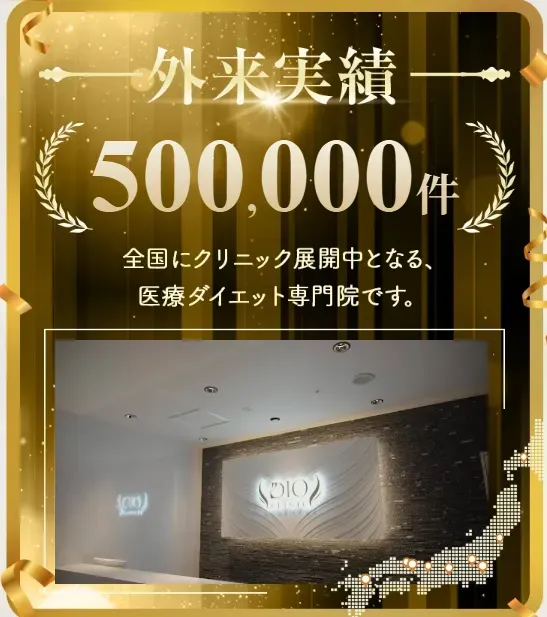 ディオクリニックは外来実績50万件