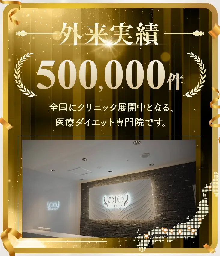 口コミ評判の高いディオクリニックの外来実績
