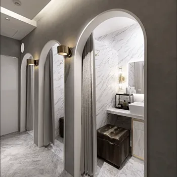 ARK SKIN CLINICのブレッシングを受けた後のパウダールーム