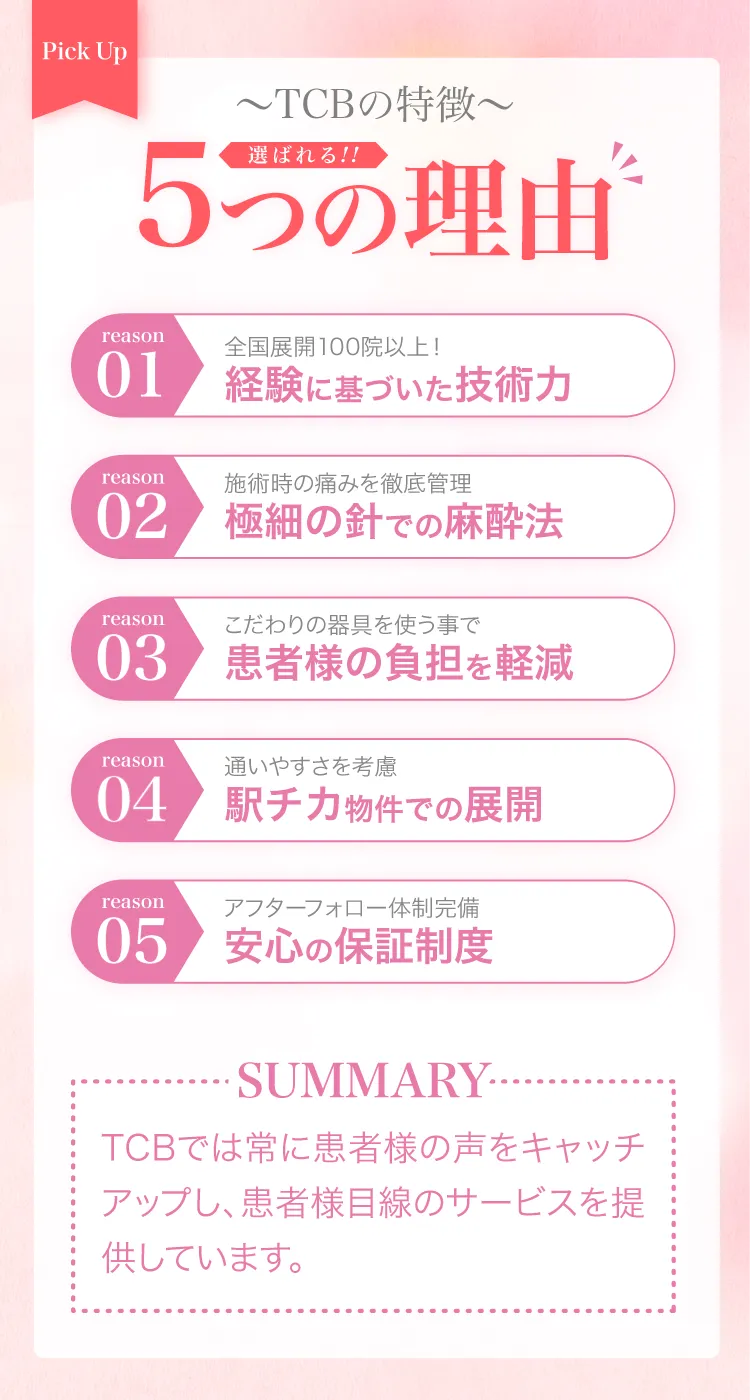 広島でサブシジョンが安いおすすめクリニック｜TCBが選ばれる理由