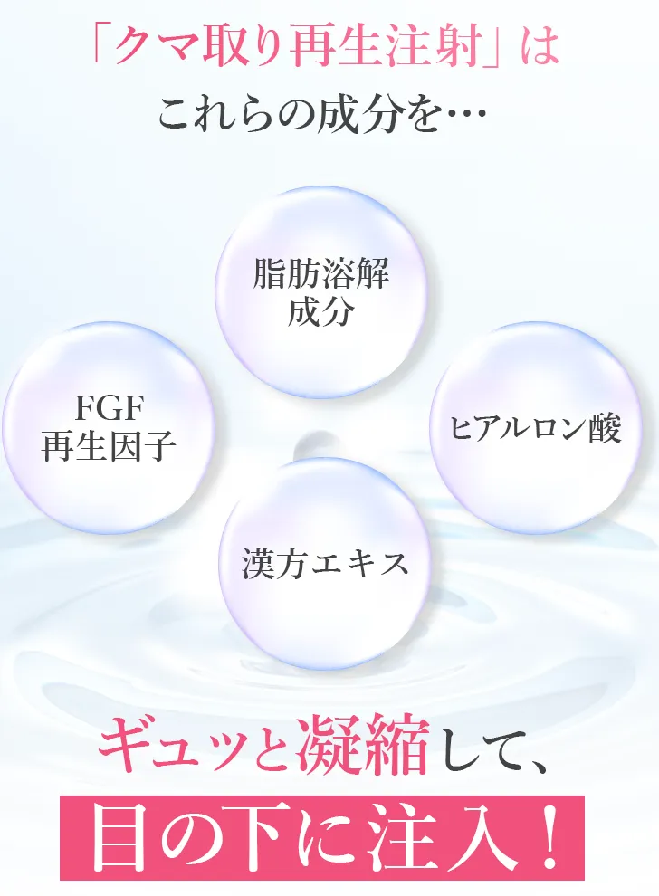TCBのクマ取りの口コミは？再生注射やスタンダードプランの効果も専門家が調査｜クマ取り再生注射について