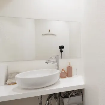 ふみビューティークリニックのプルリアルバイオスカルプチャーを受けた後のパウダールーム