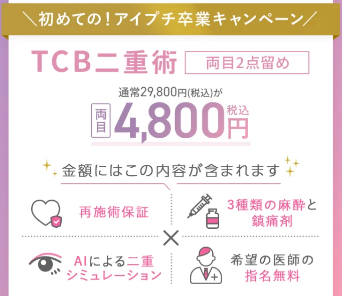 TCBのアイプチ卒業キャンペーン