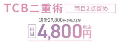 TCB二重術の割引広告
