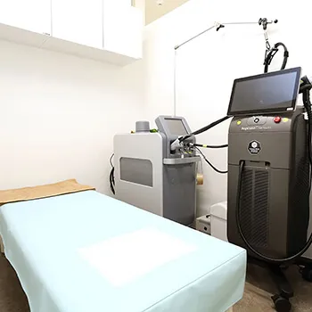 ビューティースキンクリニックの医療脱毛を受ける施術室