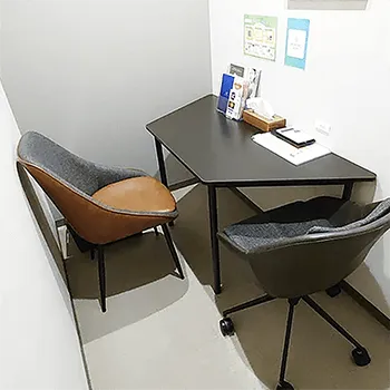 ヴァージンクリニックの医療脱毛を受ける前のカウンセリングルーム