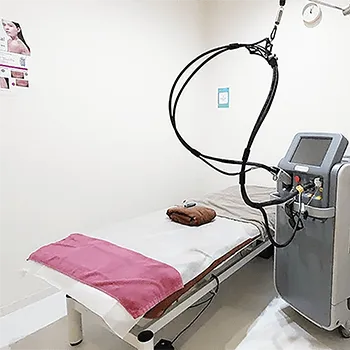 ヴァージンクリニックの医療脱毛を受ける施術室