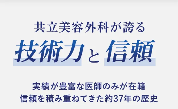 共立美容外科の37年の歴史