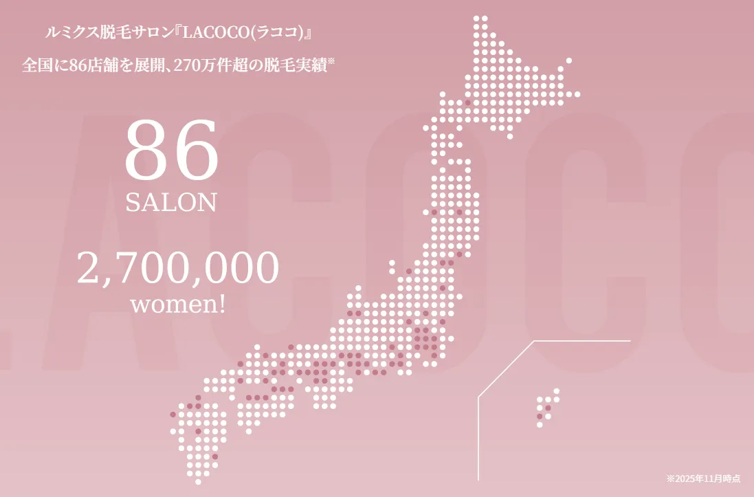 脱毛効果ないからやめたほうがいいと噂のラココの実績