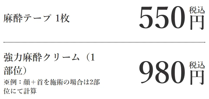 岡山でリジュラン注射が安いおすすめのクリニック　湘南美容クリニックのLP画像　麻酔代