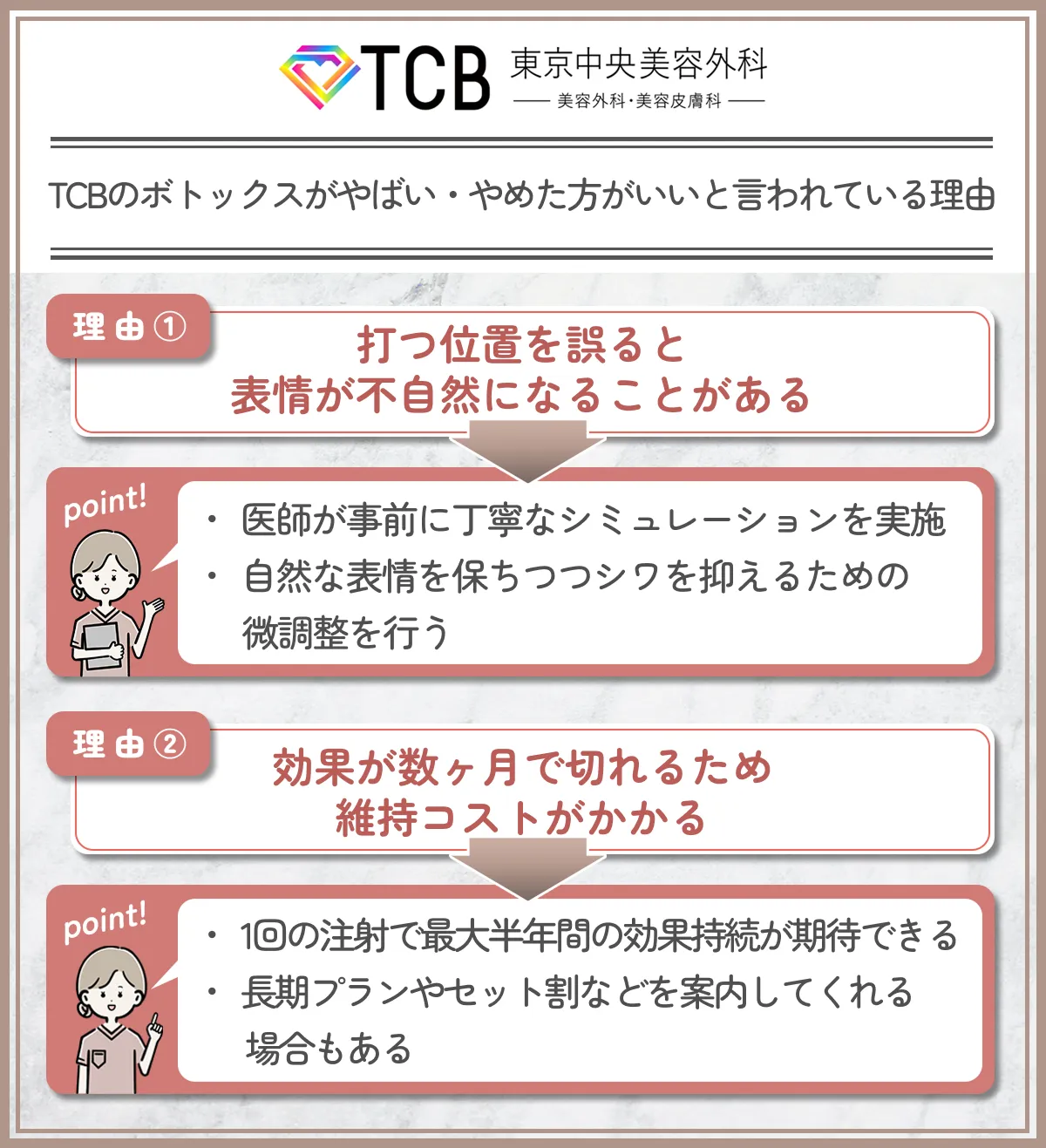 TCBのボトックスがやばい・やめた方がいいと言われている理由