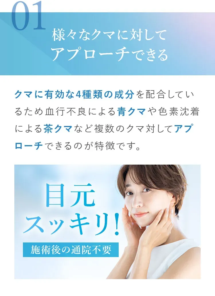 TCBのクマ取り再生注射　特徴1